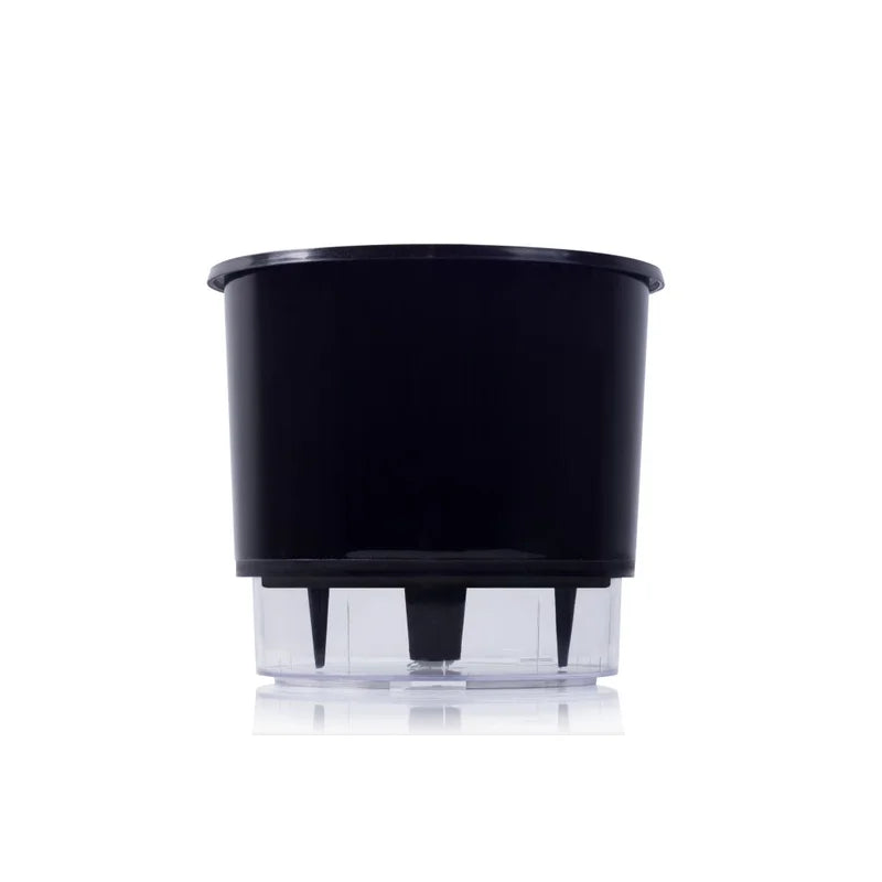 Vaso Autoirrigável Pequeno N02 12,6cm x 11,4 - Cores Clássicas Preto